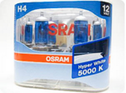 Автолампа H4 (60/55) P43t-38 COOL BLUE HYPER (EUROBOX 2шт) 5000K 12V Osram