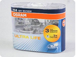 Автолампа H4 (60/55) P43t-38 ULTRA LIFE (EUROBOX, 2шт) 12v Osram