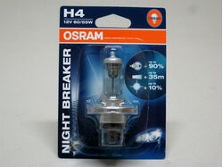 Автолампа H4 (60/55) P43t-38+110% NIGHT BREAKER UNLIMITED (блистер, 1шт) 12v Osram