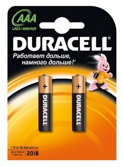 Элемент питания Duracell AAA LR03 MN2400, B2 (1,5V)