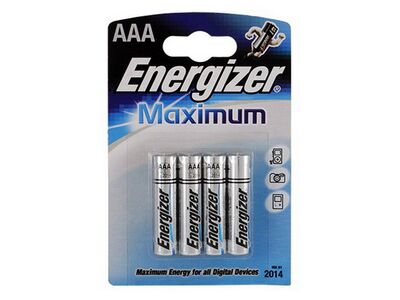 Элемент питания Energizer Maximum AAA LR03 BL-4 (1,5V)