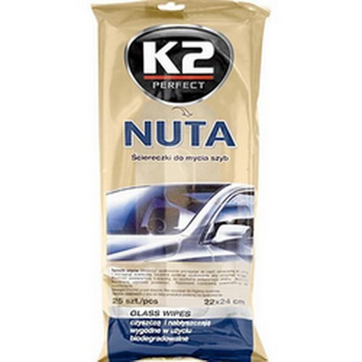 Салфетки для стекол, 25шт. 20x25см K500 K2 NUTA WIPES