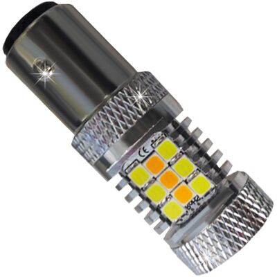 Лампочки светодиодные T25-C BAY15D 1157 HP28 б/ж c/ц 2к 28W 28 LED 3030 CAN 1100/980 lm 0,5/0,5A 12В V3