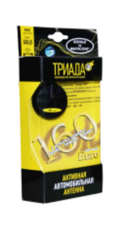 Антенна Триада-160 GOLD EURO активная на спец. помех. микр, три реж. (город-трасса-конвертер УКВ)