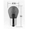 Автолампа S25  24V (21W) BAU15s оранжевая с цоколем 1-конт. смещеные конт. Koito (шт.) 4670A