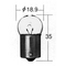 Автолампа S25 12V (10W) BA15s (G18) с цоколем 1 конт. (голубая) Koito (шт.) 3441B