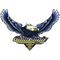 наклейка "Орел №1 (Golden Eagle)" наружная, (цвет синий), 21х28 см