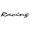 наклейка (вырезанная) "Racing" наружная, (цвет черный), 5х20 см